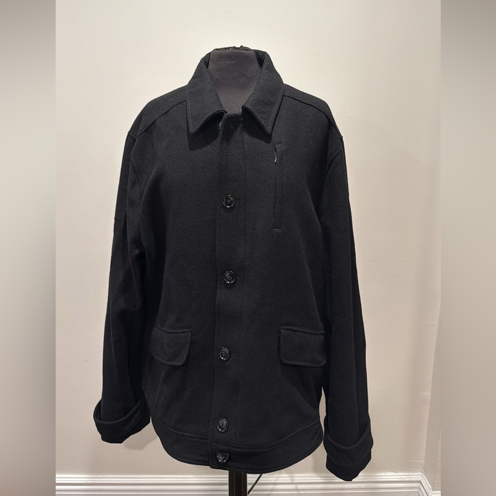 Perry Ellis Black Wool Blend Coat NWT size XXL
